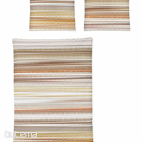 IRISETTE lussuoso raso di cotone MAGIC 50 righe arancio