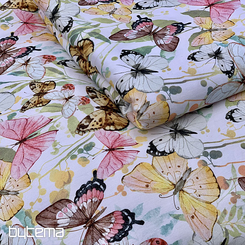 Biancheria da letto francese in rasatello di cotone FARFALLE