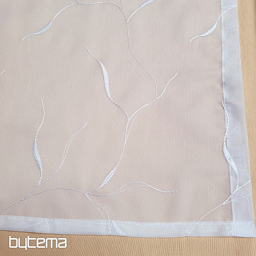 Tenda GERSTER 11683 ricamata bianca