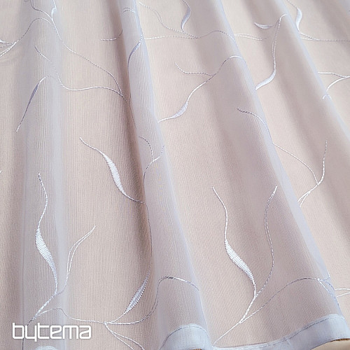 Tenda GERSTER 11683 ricamata bianca