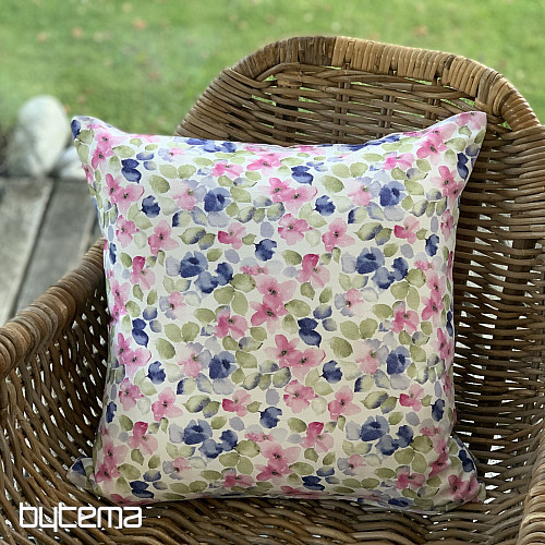 Fodera per cuscino decorativo PICCOLI FIORI ROSA BLU