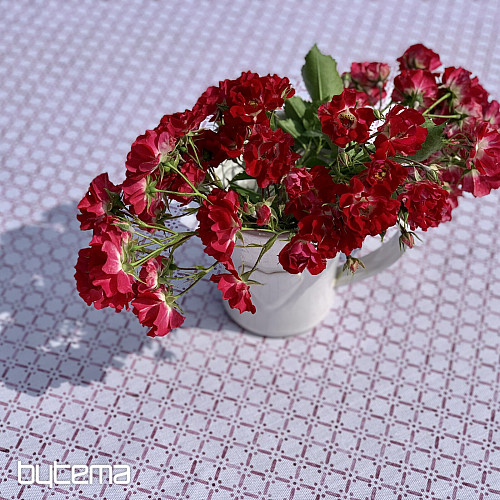 Tovaglia e scialle MONTANA GRIGLIA ROSA ANTICO