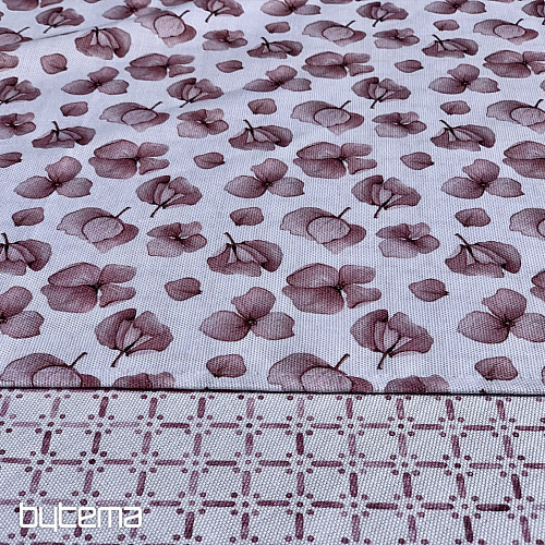 Tovaglia e scialle MONTANA GRIGLIA ROSA ANTICO