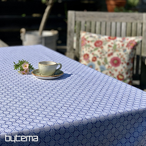 Tovaglia e sciarpa MONTANA GRID BLU