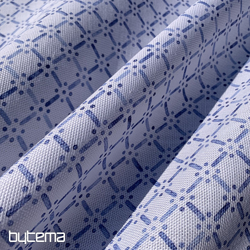 Tovaglia e sciarpa MONTANA GRID BLU