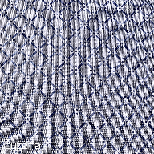 Tovaglia e sciarpa MONTANA GRID BLU