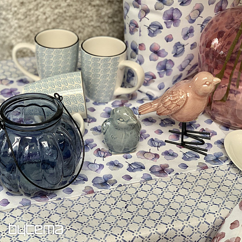 Tovaglia e sciarpa MONTANA GRID BLU