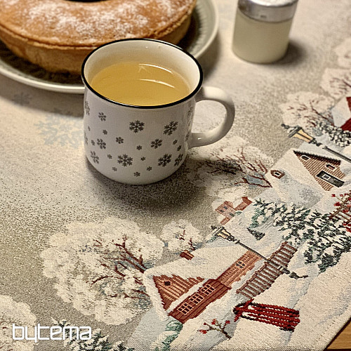 Tovaglia, scialle e posto tavola in gobelin WINTER IDYLKA