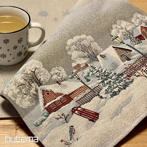Tovaglia, scialle e posto tavola in gobelin WINTER IDYLKA