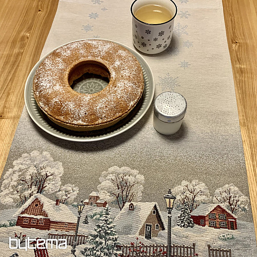 Tovaglia, scialle e posto tavola in gobelin WINTER IDYLKA