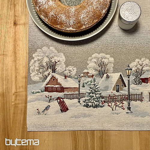 Tovaglia, scialle e posto tavola in gobelin WINTER IDYLKA