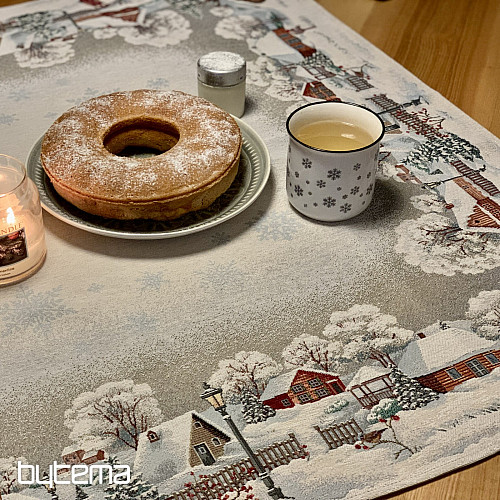 Tovaglia, scialle e posto tavola in gobelin WINTER IDYLKA