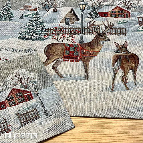 Tovaglia, scialle e posto tavola in gobelin WINTER IDYLKA