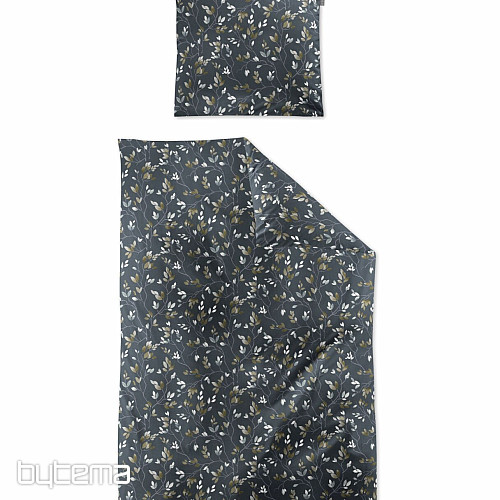 Raso di cotone lusso IRISETTE WAVE 8565-20 BRANCHES grigio