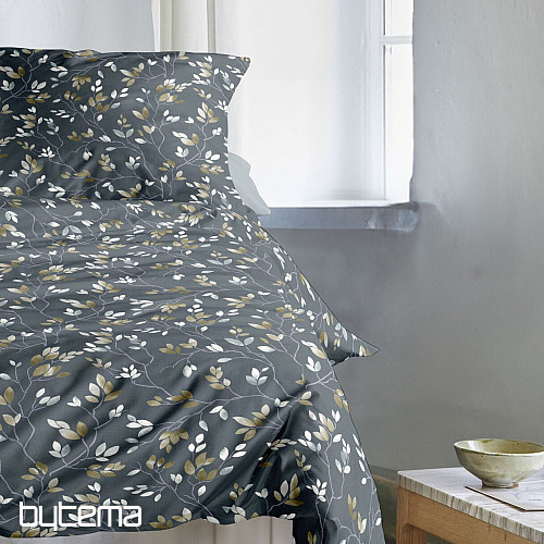 Raso di cotone lusso IRISETTE WAVE 8565-20 BRANCHES grigio