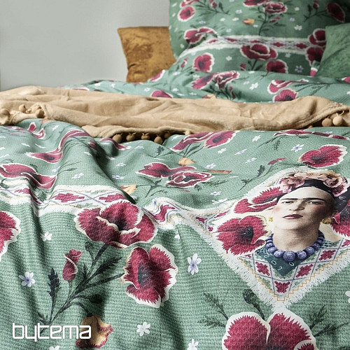 IRISETTE lussuoso raso di cotone FRIDA KAHLO - PAPAVERI