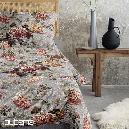 Biancheria da letto di lusso in flanella IRISETTE ZOBEL 8552-11 FIORI grigio