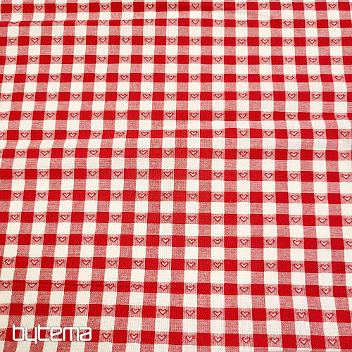 Tessuto decorativo KANAFAS SOFI HEART rosso
