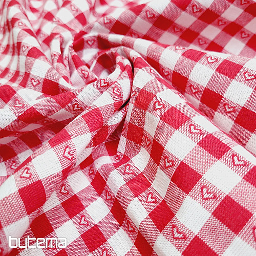 Tessuto decorativo KANAFAS SOFI HEART rosso