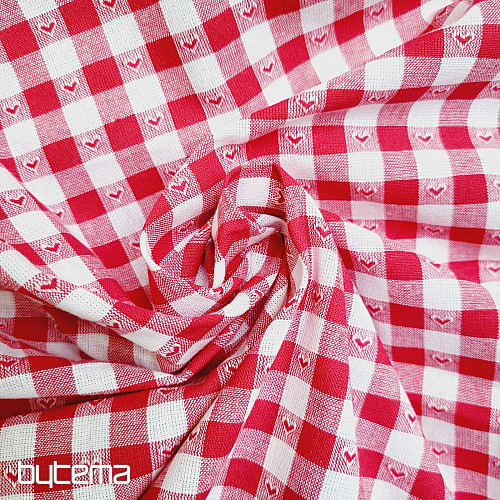 Tessuto decorativo KANAFAS SOFI HEART rosso