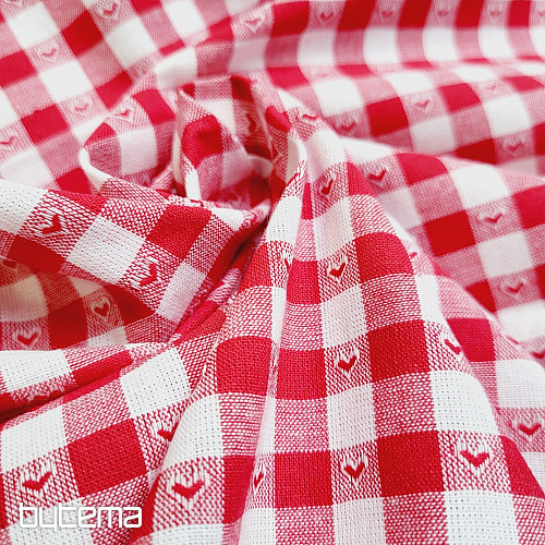 Tessuto decorativo KANAFAS SOFI HEART rosso