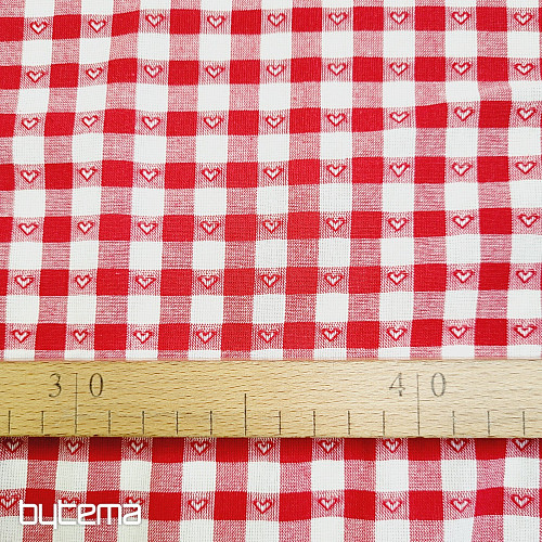 Tessuto decorativo KANAFAS SOFI HEART rosso