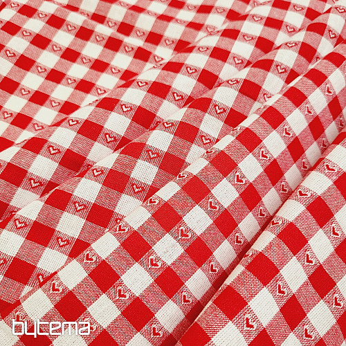 Tessuto decorativo KANAFAS SOFI HEART rosso