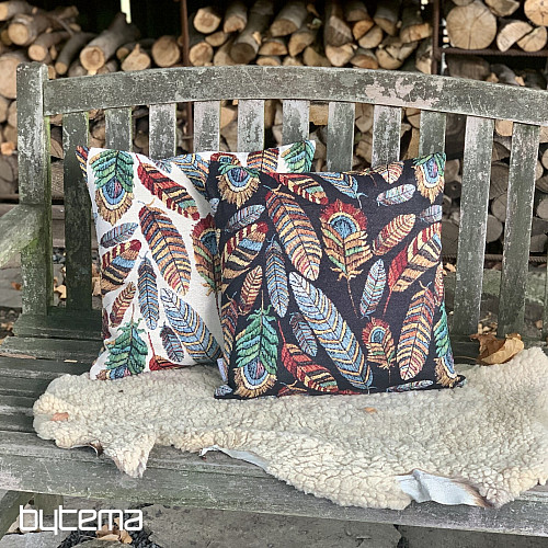 Fodera per cuscino con arazzo PIUMA BEIGE