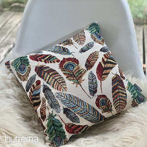 Fodera per cuscino con arazzo PIUMA BEIGE
