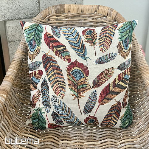 Fodera per cuscino con arazzo PIUMA BEIGE