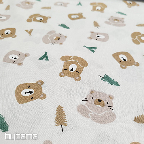 Tessuto di cotone ORSO E CASTORO