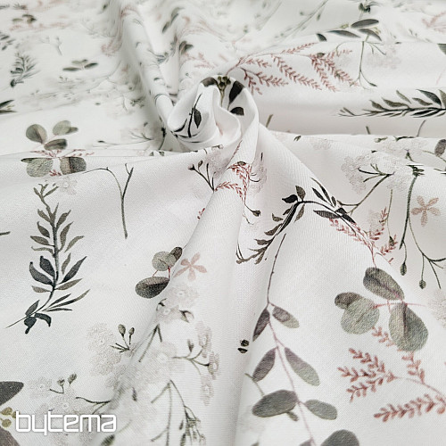 Tessuto di cotone FINE TWIGS beige