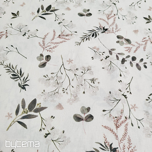 Tessuto di cotone FINE TWIGS beige