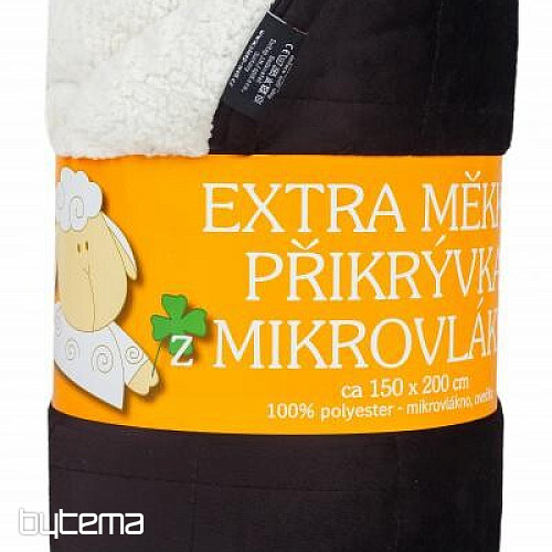 Coperta in microfibra EXTRA SOFT punto pecora ANTRACITE
