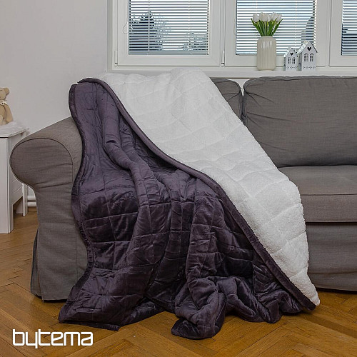 Coperta in microfibra EXTRA SOFT punto pecora ANTRACITE
