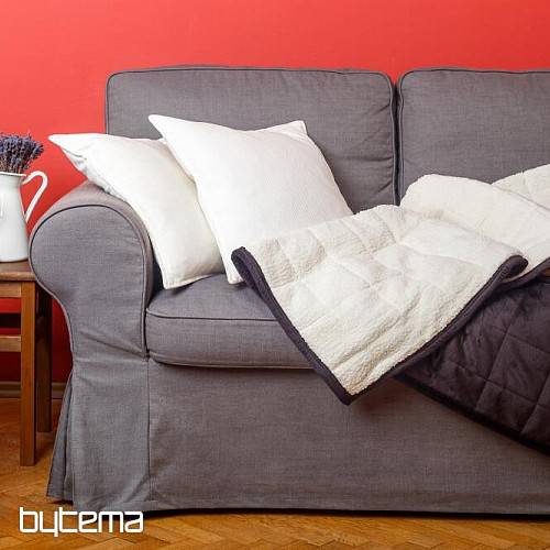 Coperta in microfibra EXTRA SOFT punto pecora ANTRACITE