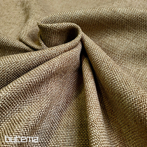 Tessuto decorativo di design monocolore ALBA 2/10 SV. MARRONE