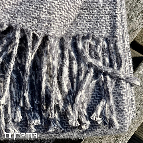 Coperta GRIGIA CON FRANGE