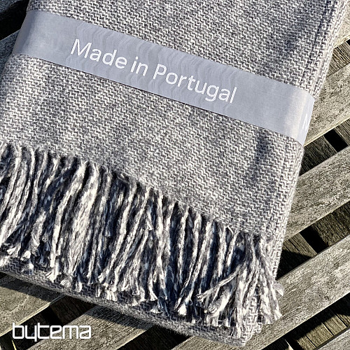 Coperta GRIGIA CON FRANGE