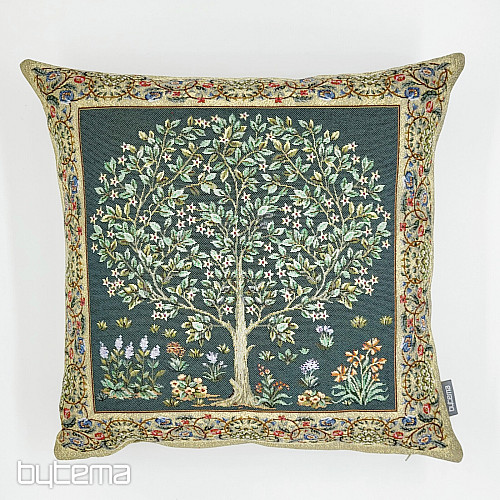 Fodera per cuscino arazzo ALBERO DELLA FORTUNA verde