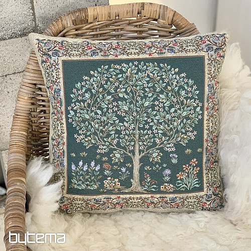 Fodera per cuscino arazzo ALBERO DELLA FORTUNA verde