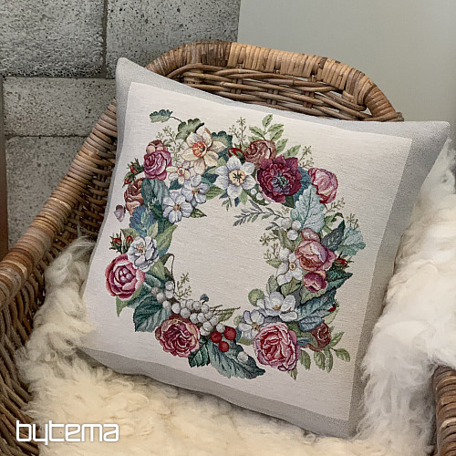 Fodera per cuscino con arazzo WREATH FOR JOY