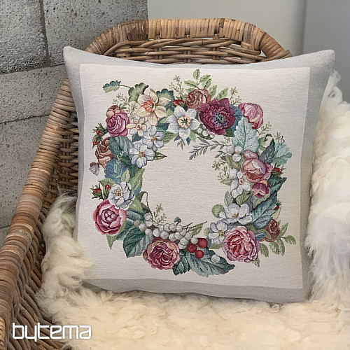 Fodera per cuscino con arazzo WREATH FOR JOY