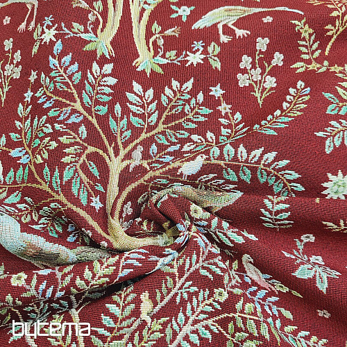 Tessuto arazzo WILLIAM MORRIS bordeaux