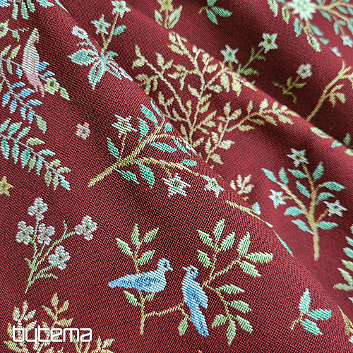 Tessuto arazzo WILLIAM MORRIS bordeaux