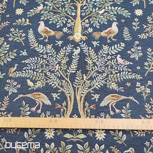 Tessuto da tappezzeria WILLIAM MORRIS blu