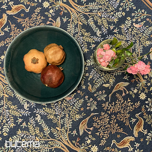 Tovaglia e sciarpa arazzo WILLIAM MORRIS blu