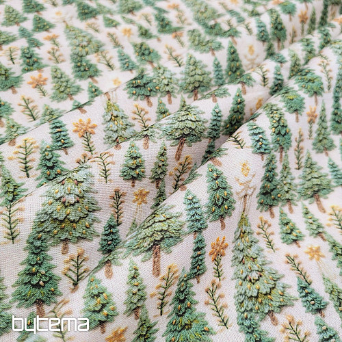Tessuto di cotone ALBERI DI NATALE