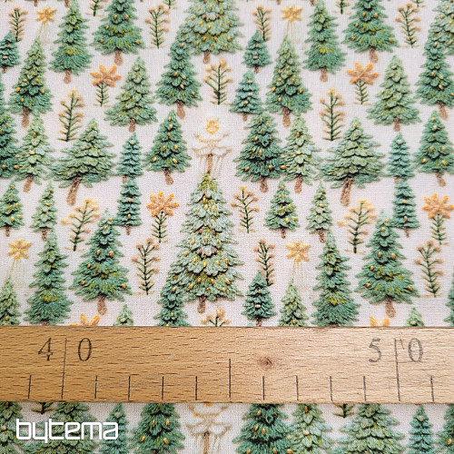 Tessuto di cotone ALBERI DI NATALE