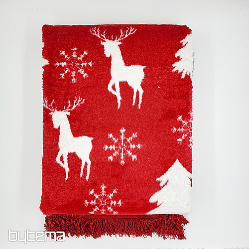Coperta natalizia con renna